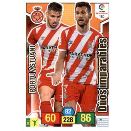 Portu - Stuani Girona 180 Adrenalyn XL La Liga Santander 2018-19