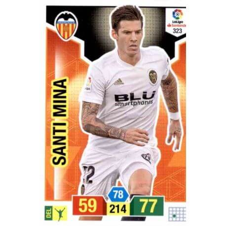 Santi Mina Valencia 323 Adrenalyn XL La Liga Santander 2018-19