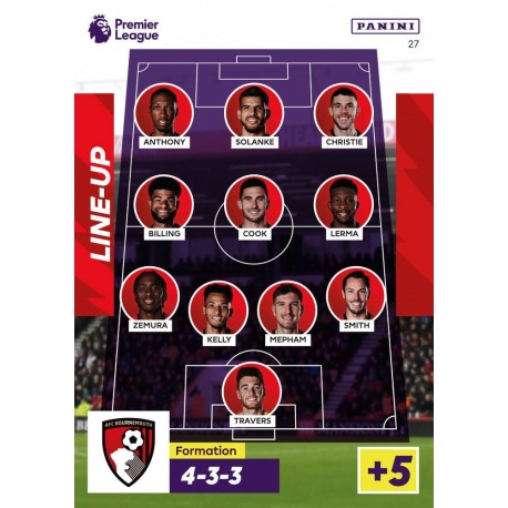Line-Up AFC Bournemouth 27