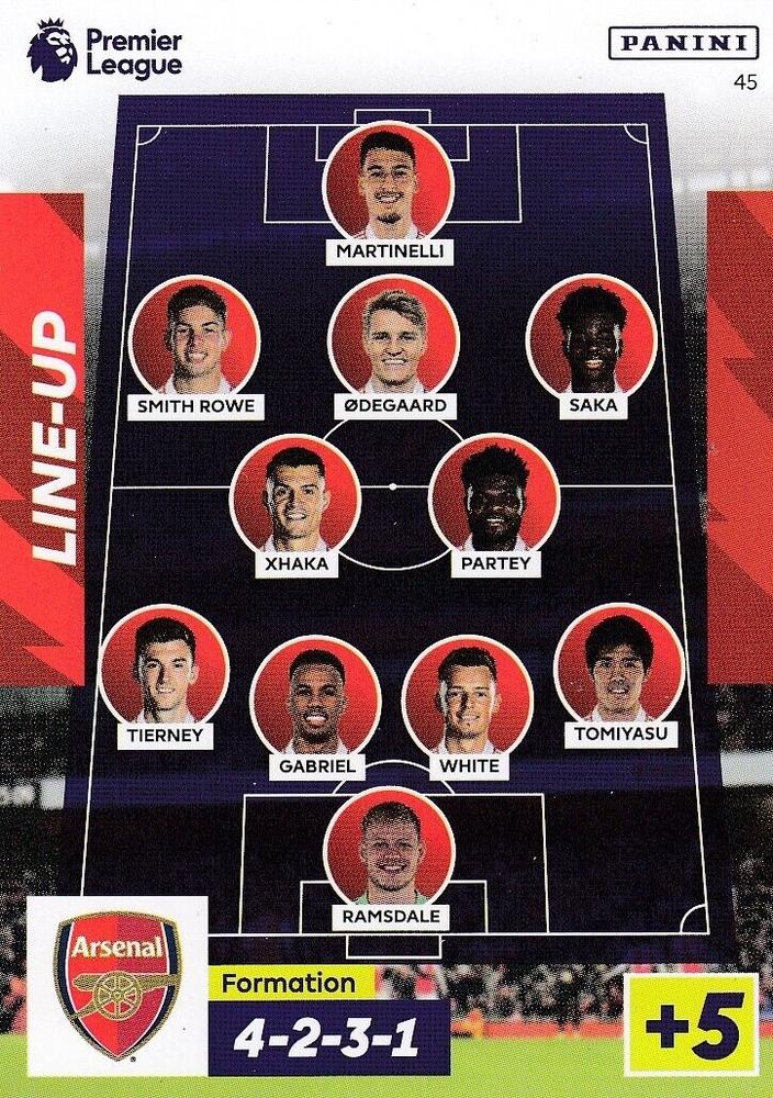 Soccer Cards Line-Up Arsenal Adrenalyn Premier League 2023