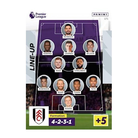 Line-Up Fulham 171