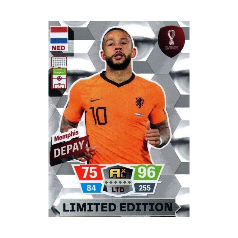 Panini Qatar World Cup Carte 2022 Hero Numéro 189 Memphis Depay