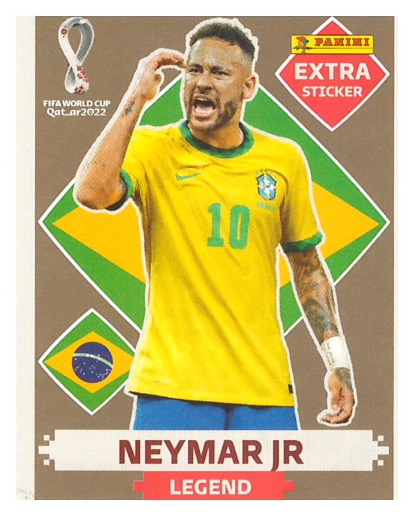 Panini Neymar Jr. Gold Xtra World Cup Qatar 2022 New Excellent Conditions