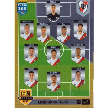 Line-up Team Mate River Plate 22