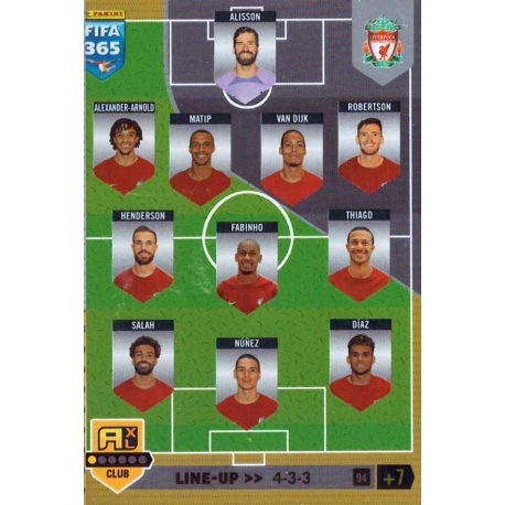 Line-up Team Mate Liverpool 94