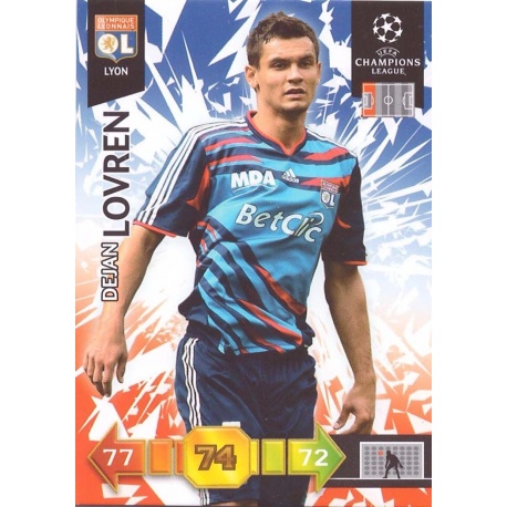 Offer Soccer Cards Dejan Lovren Lyon Update Panini Adrenalyn XL Champions  League 2010 11