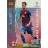 Soccer Cards  Sergio Busquets Fans Favourite Barcelona Adrenalyn XL Champions League 2011 12