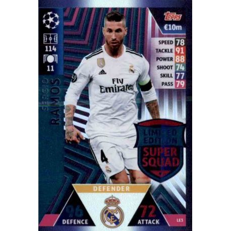 Sergio Ramos Limited Edition LE3 Match Attax Champions 2018-19