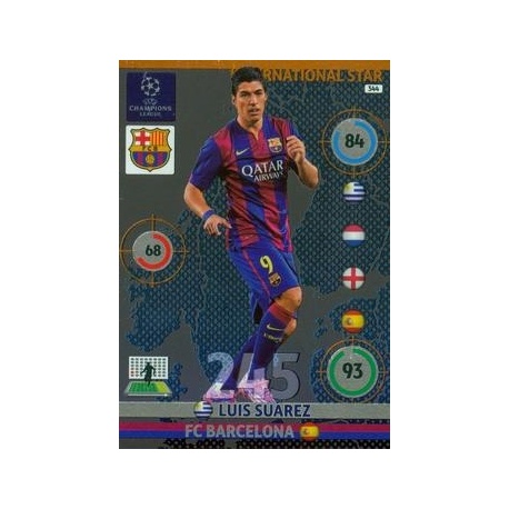 Offer Soccer Cards Luis Suárez Barcelona Panini Adrenalyn XL 2014-15  Champions League