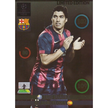 Trading Card of Luis Suarez Limited Edition Panini Adrenalyn XL