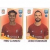 Sale Sticker of Fabio Carvalho - Jordan Henderson Liverpool Panini Fifa 365 Stickers 2023