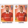 Sale Cards Bruno Fernandes - Casemiro Manchester United Panini Fifa 365 Stickers 2023