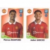 Buy Sticker Marcus Rashford - Jadon Sancho Manchester United Panini Fifa 365 The Golden World Of Football 2023