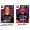 Buy Sticker Marc-André ter Stegen - Ronald Araújo Barcelona Panini Fifa 365 The Golden World Of Football 2023