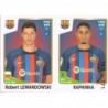 Sale Sticker Robert Lewandowski - Raphinha Barcelona Panini Fifa 365 Stickers 2023