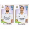 Buy Sticker Karim Benzema - Eden Hazard Real Madrid Panini Fifa 365 The Golden World Of Football 2023