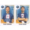 Buy Sticker Pablo Sarabia - Carlos Soler PSG Panini Fifa 365 The Golden World Of Football 2023
