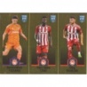 Sale Sticker of Tzolakis - Pape Abou Cissé - Reabciuk Olympiacos Panini Fifa 365 The Golden World Of Football 2023