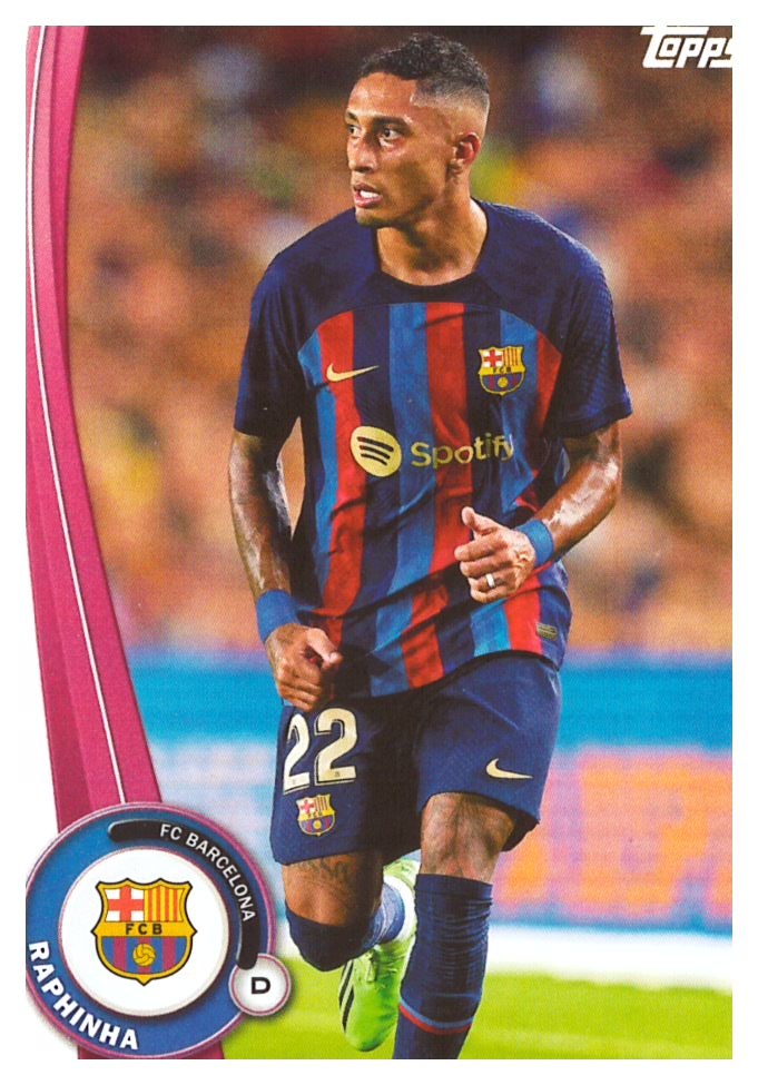 Trading Cards Raphinha Barcelona 2022-23 Topps Fc Barcelona Fan Set