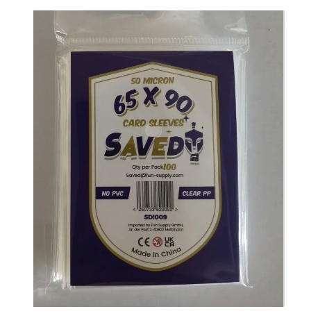 Standard Card Sleeves Clear 61 x 94 - Pack 100
