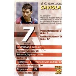 Saviola Megacracks Barcelona 381 Megafichas 2002-03