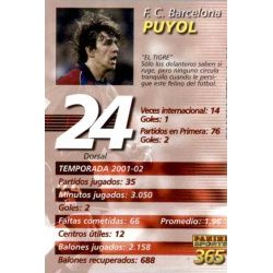 Puyol Megacracks Barcelona 365 Megafichas 2002-03