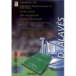Indice Alavés 1 Megafichas 2002-03