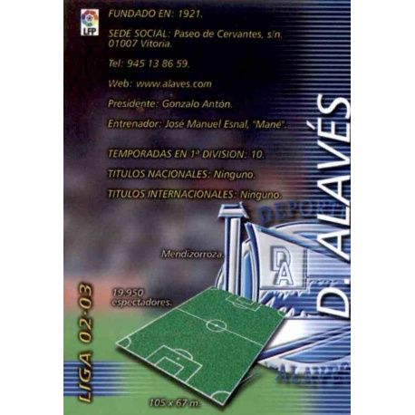 Indice Alavés 1 Megafichas 2002-03