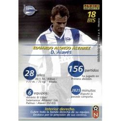 Edu Alonso Fichas Bis Alavés 18 Bis Megafichas 2002-03