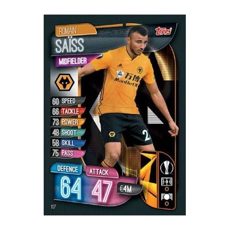 Romain Saïss Wolverhampton Wanderers 117