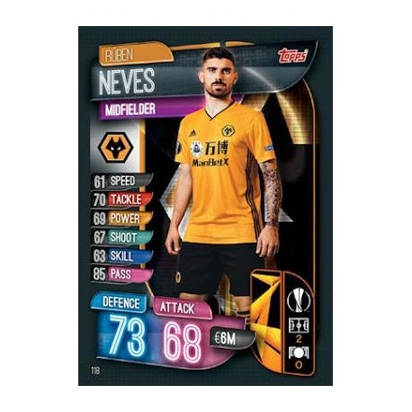 Rúben Neves Wolverhampton Wanderers 118