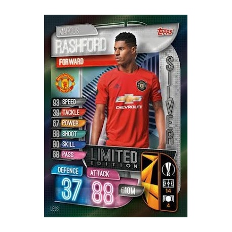 Marcus Rashford Silver Limited Edition Manchester United LE9S