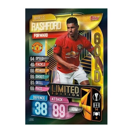 Marcus Rashford Gold Limited Edition Manchester United LE9G