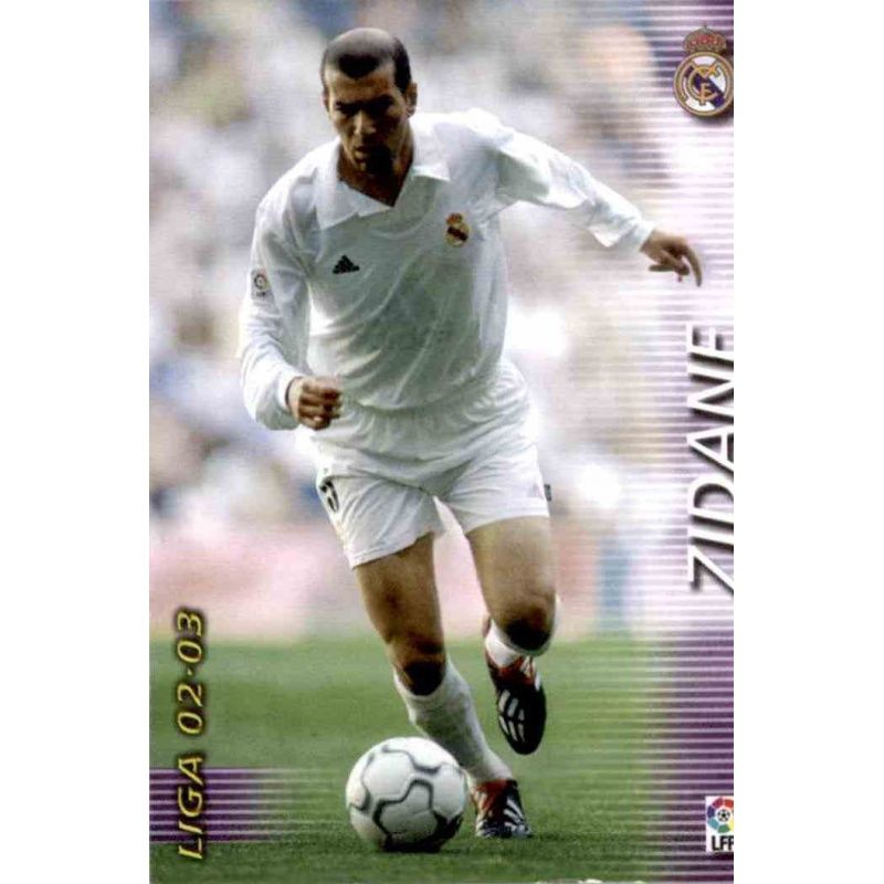 Trading Card Zidane Real Madrid Panini Megafichas 2002-03