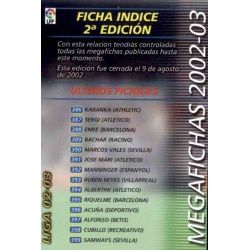 Indice 2 Edición Megafichas 2002-03