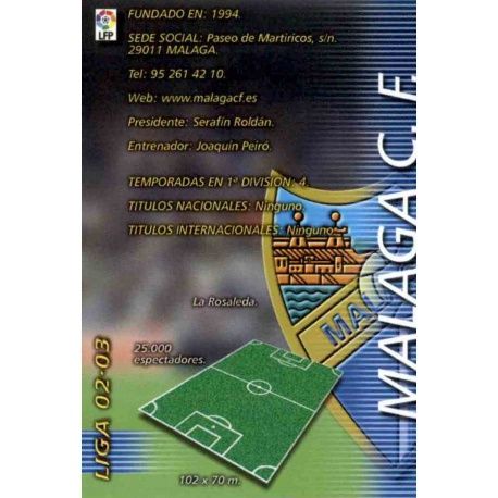Indice Málaga 163 Megafichas 2002-03