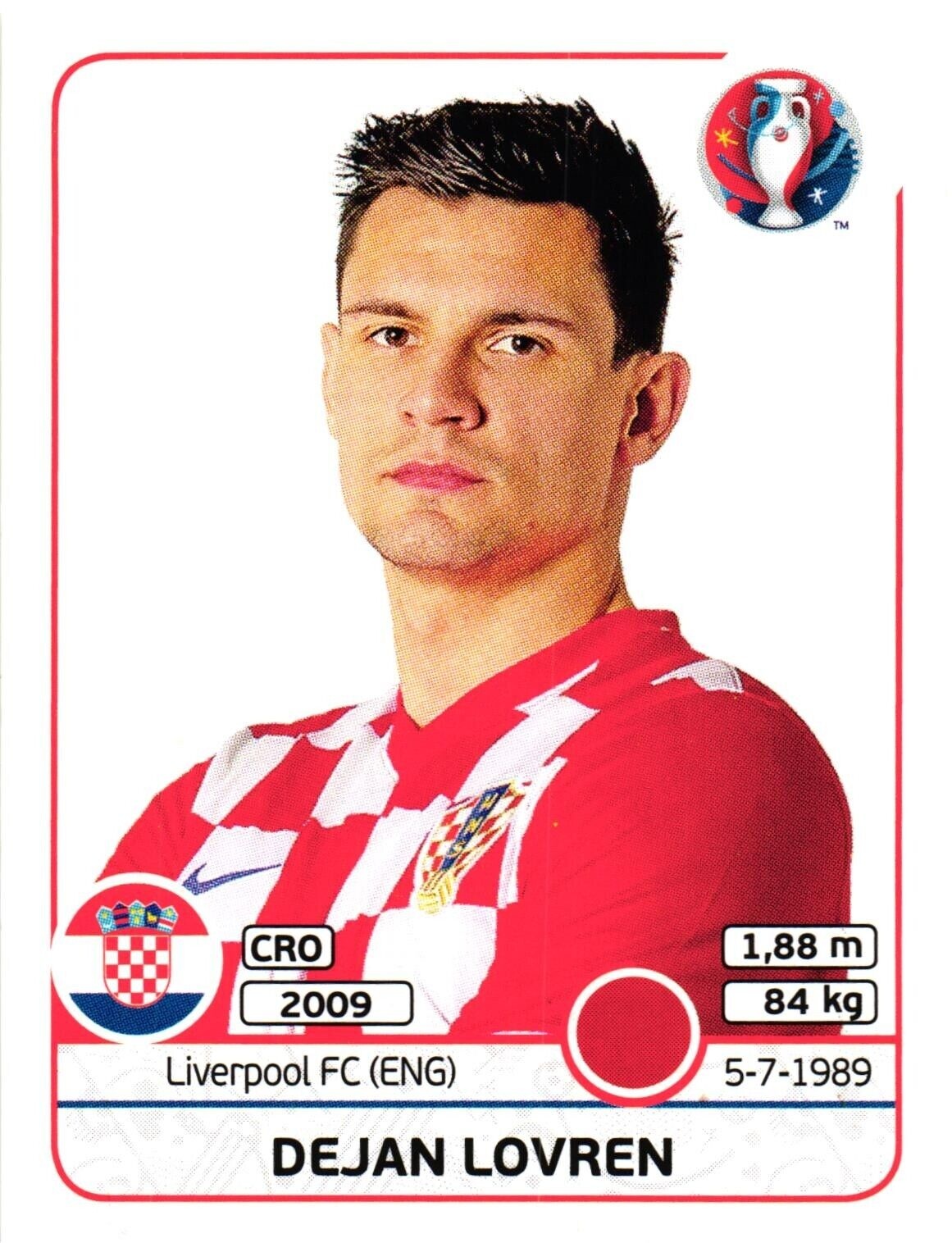 Buy Sticker Dejan Lovren Hrvatska Panini Euro 2016 Stickers