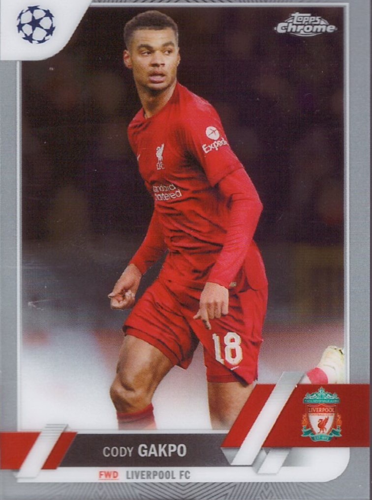 Buy Cards Cody Gakpo Liverpool Topps Chrome Uefa Competitions 2022/23