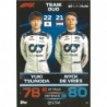 Buy Cards Yuki Tsunoda - Nyck de Vries - F1 Team Duo Alpha Tauri F1 Turbo Attax 2023