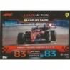 Offer Cards Carlos Sainz F1 Live Action 2022 Topps F1 Turbo Attax 2023