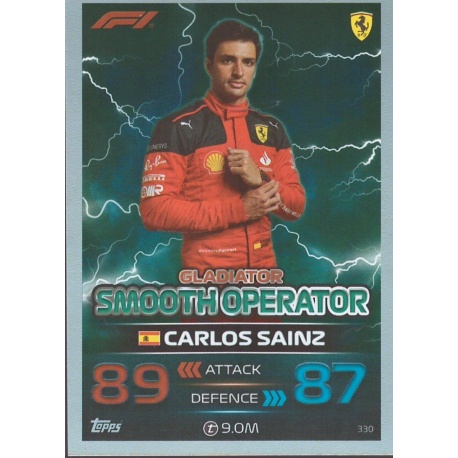 Buy Cards Carlos Sainz Smooth Operator F1 Gladiators Topps Turbo Attax 2023