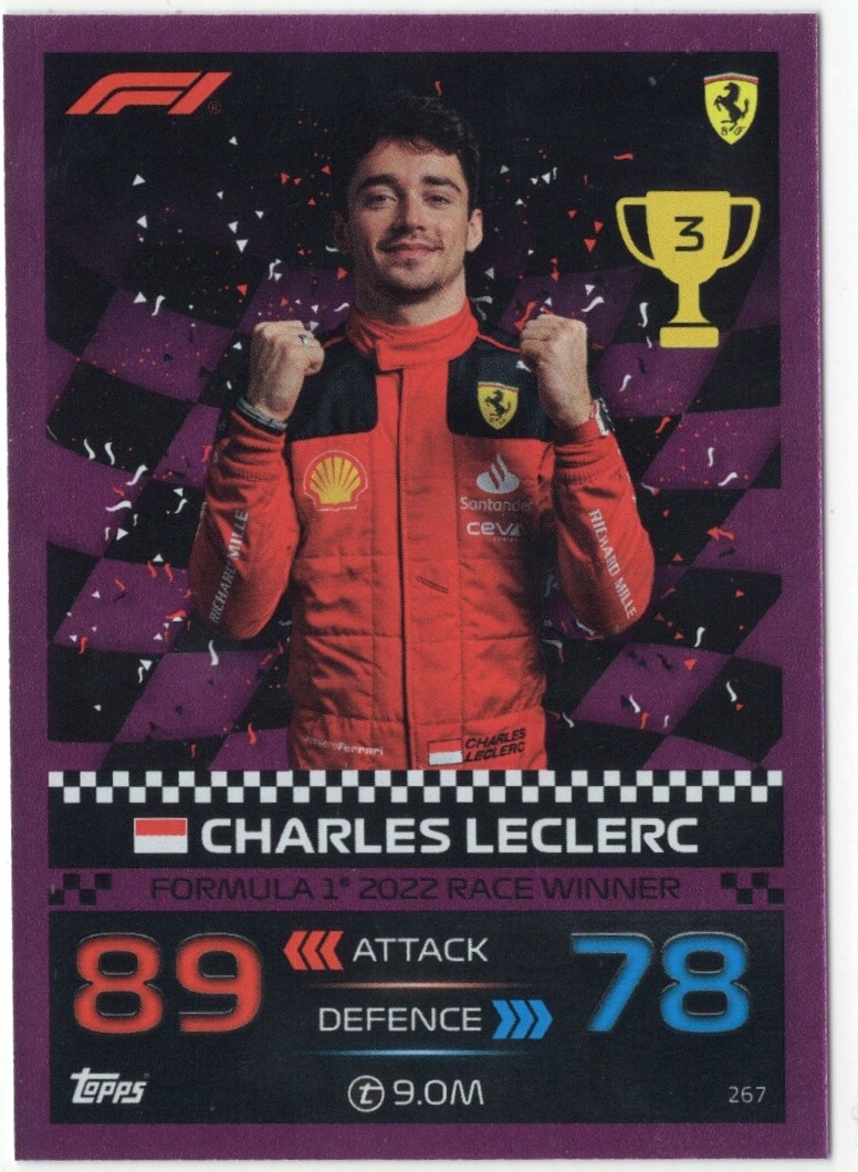 PSA 10 - Charles Leclerc - Ferrari Red - #LE5UR - POP 7 - Topps