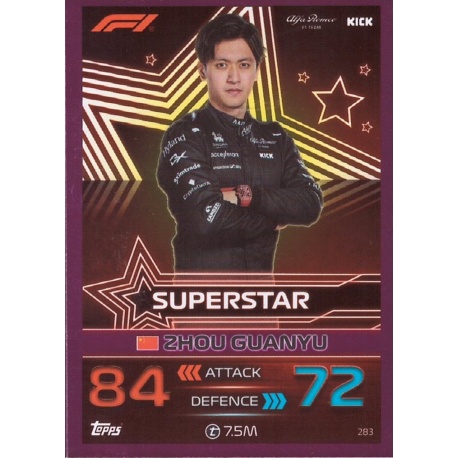 Zhou Guanyu Pink Parallel F1 Superstars 283