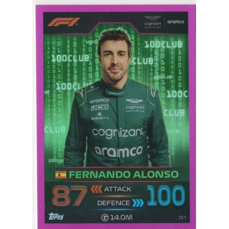 Fernando Alonso Pink Parallel 100 Club 351