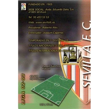 Indice Sevilla 271 Megafichas 2002-03