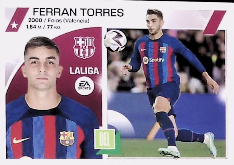 Venta Cromo Ferrán Torres Barcelona Panini Liga Este 2023-24