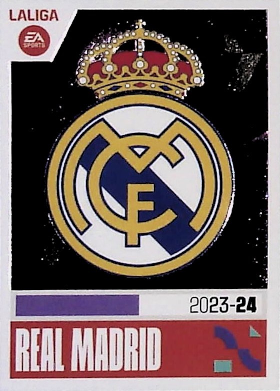 Cromo de Escudo Real Madrid Panini Liga Este 2023-24