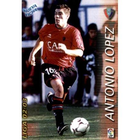 Antonio Lopez Fichas Bis Osasuna 204 Bis Megafichas 2002-03