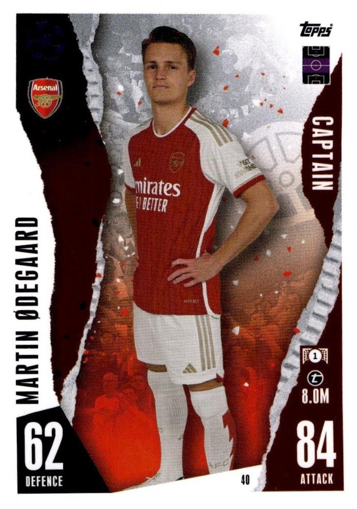 Comprar Trading Card Martin Ødegaard Arsenal Captain Topps Match