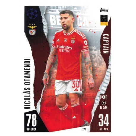 Nicolás Otamendi Captain SL Benfica 273